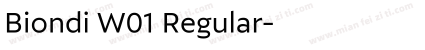 Biondi W01 Regular字体转换